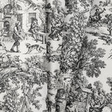 Ellis Curtain Victoria Park Toile Precise Patterned High Quality Water Proof Bathroom Shower Curtain - 70 x 72" Black