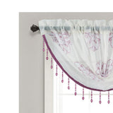 Olivia Gray Bergen Floral Embroidered 47 x 37 in. Swag Valance in Lilac