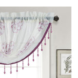 Olivia Gray Bergen Floral Embroidered 47 x 37 in. Swag Valance in Lilac