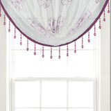 Olivia Gray Bergen Floral Embroidered 47 x 37 in. Swag Valance in Lilac
