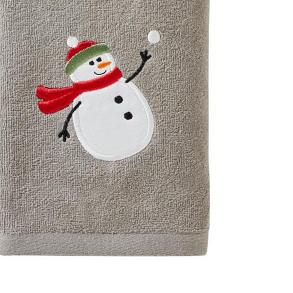 SKL Home Saturday Knight Ltd Snowman With Snowballs Hand Towel - (2-Pack) - 16x2