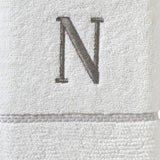 SKL Home By Saturday Knight Ltd Casual Monogram Hand Towel Set N - 2-Count - 16X26", White