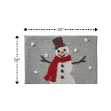 SKL Home By Saturday Knight Ltd Whistler Snowman Rug - 20X30", Dove Gray